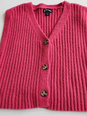 ART CLASS Pink Textured Knit, Girl's Size M (7/8) Cardigan